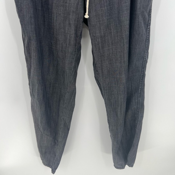 Eileen Fisher gray chambray pull on pant - Picture 3 of 8
